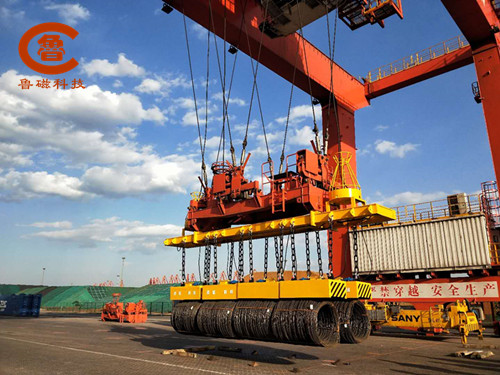 【成功案例】起重電磁鐵吊高速線材8臺(tái)聯(lián)用服務(wù)唐山港